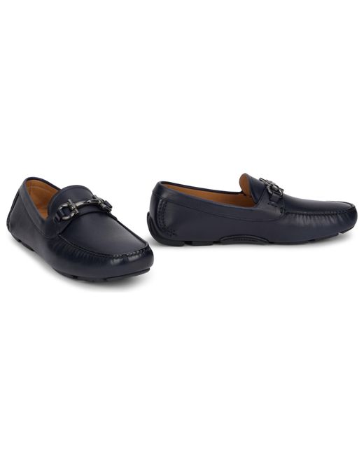 Ferragamo Black Moccasins Gancini Calfskin Loafers for men