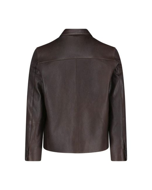 TONYWACK Black Jackets Lamb Leather for men