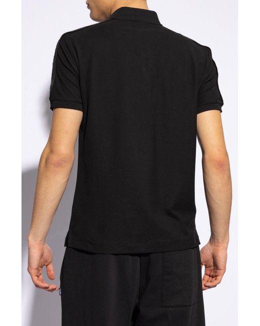 Emporio Armani Black Cotton Polo Shirt, for men