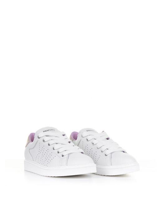 Pànchic White Leather Sneaker And Heel