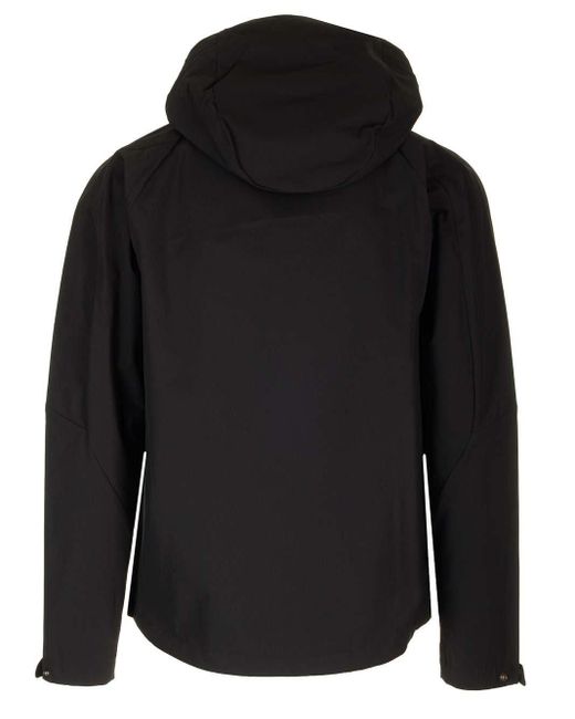 C P Company Black Hooded Drawstring Jacket for men