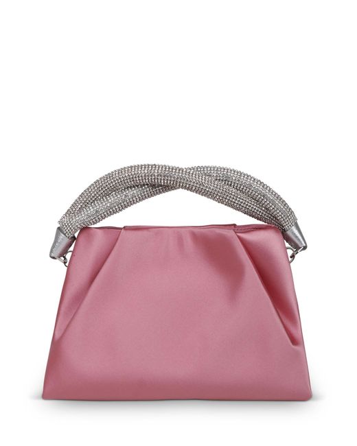 Rodo Pink Berenice Silk-satin Clutch Bag