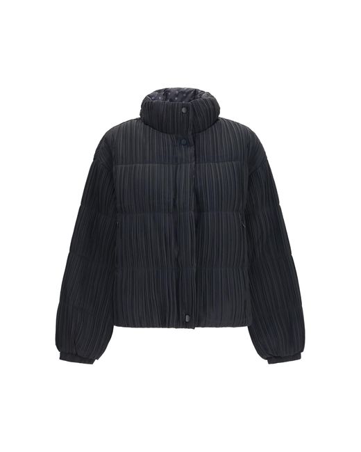 GONGDID DESIGN Blue Reversible High-Neck Puffer Jacket