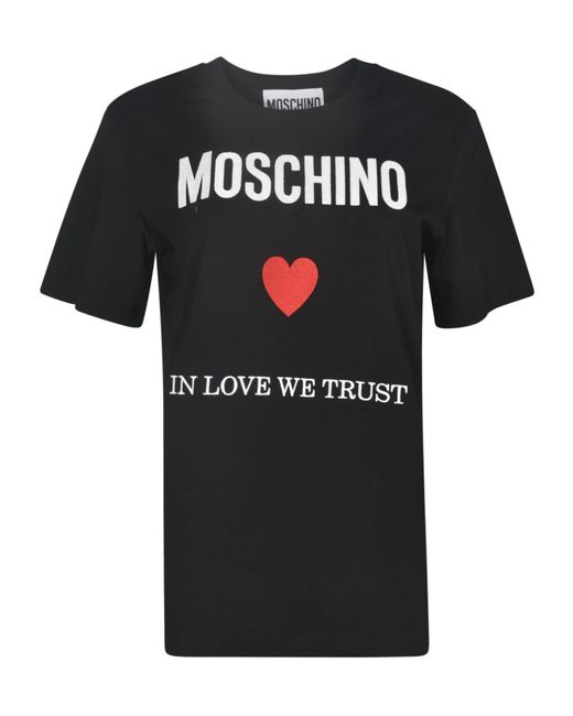 Moschino Black In Love We Trust T-Shirt