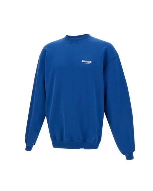 Represent Blue Owners Club Cotton Sweatshirt for men
