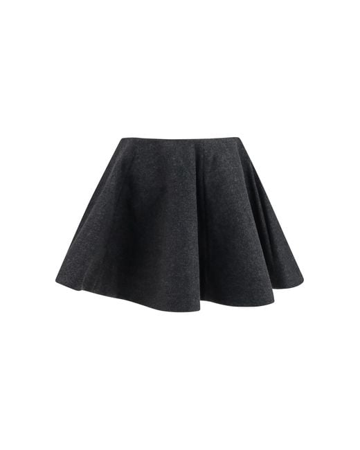 Ganni Black Wool Peacoat Skirt