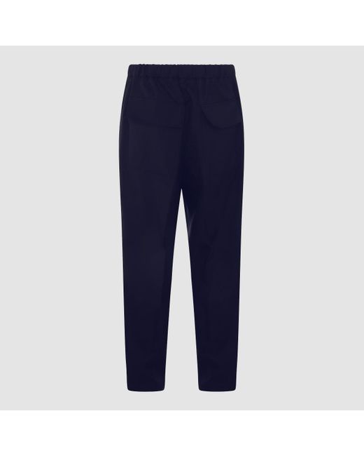 Jil Sander Blue Cotton Pants for men
