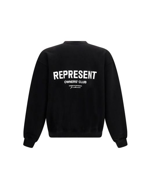 Represent Black Owners Club Sweatshirt Cotton Sweatshirts for men