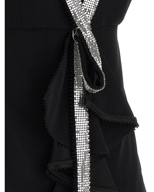 Giovanni bedin Black Studded Ribbon Dress Viscose