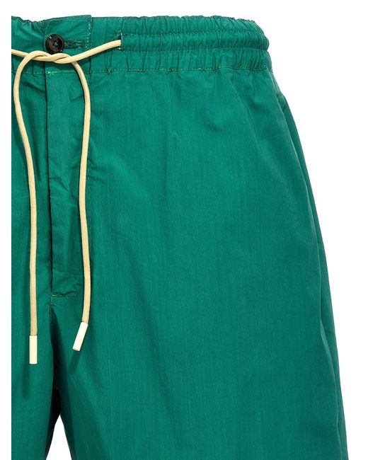 PT01 Green Elastic Shorts for men