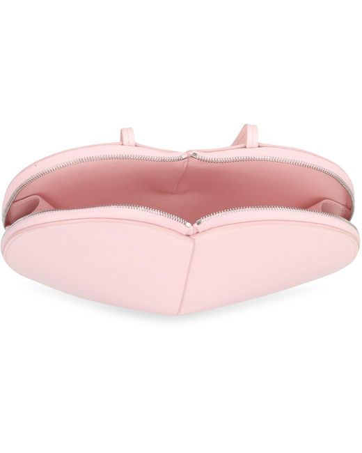 Alaïa Pink Le Cœur Leather Crossbody Bag