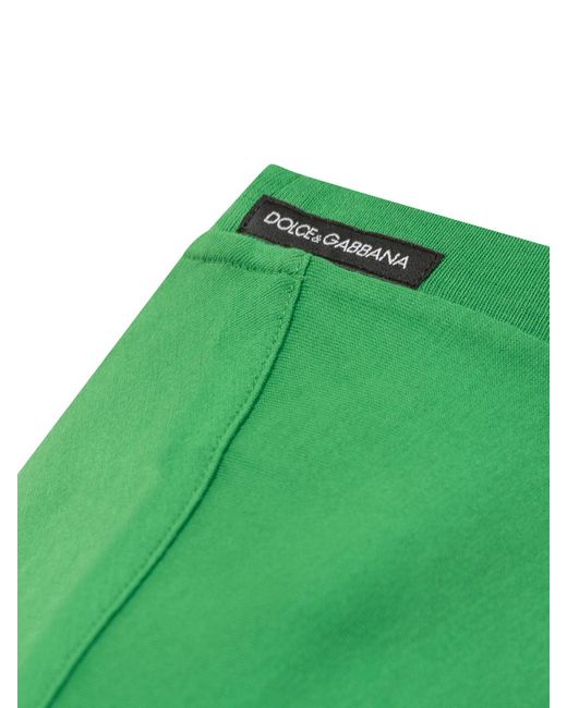 Dolce & Gabbana Green T-shirt With Logo for men