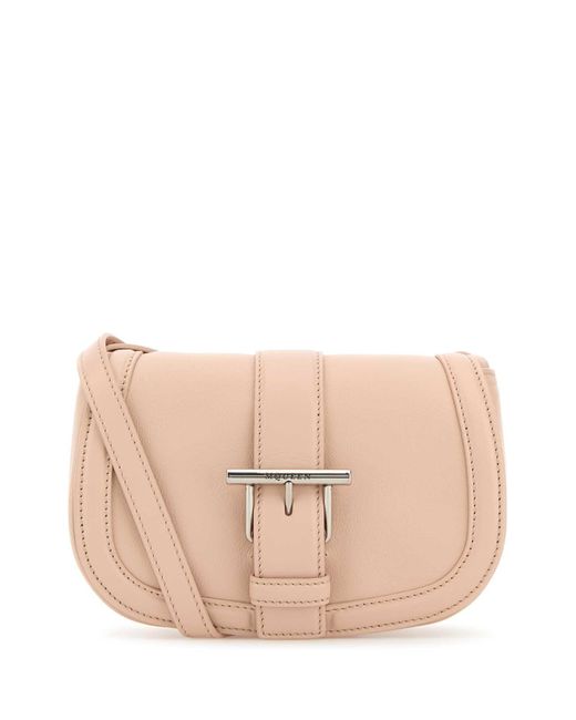 Alexander McQueen Pink Pastel Leather Mini Satchel Crossbody Bag