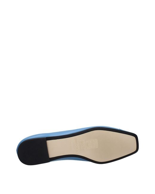 Jimmy Choo Blue Leni Ballerina Shoes Celeste Leather