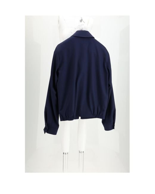 Dior Blue Jacket Reversible Cannage Wool Fleece for men