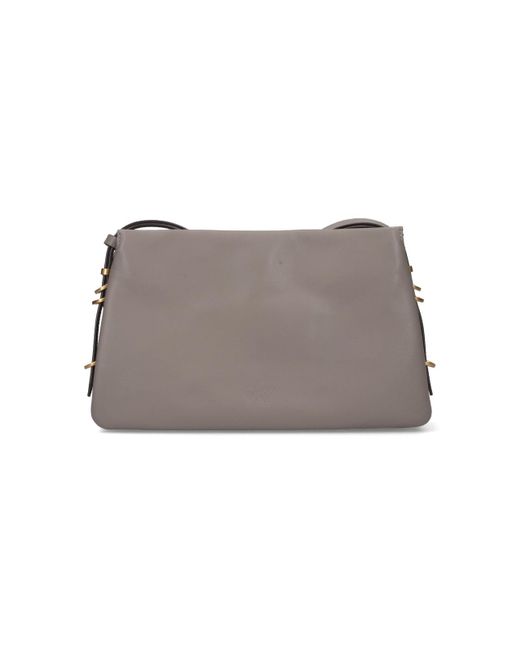 Pinko Gray Medium Shoulder Bag