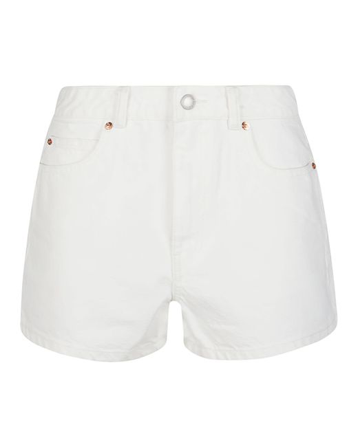 Alexander Wang White High Rise Logo Cut Out Embroidery Short