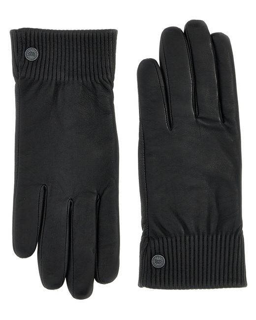 Canada Goose Leather Rib Luxe Gloves in Black Lyst