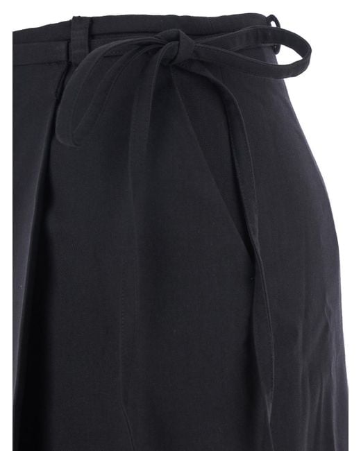 DUNST Black Skirt With Side Closure With Laces