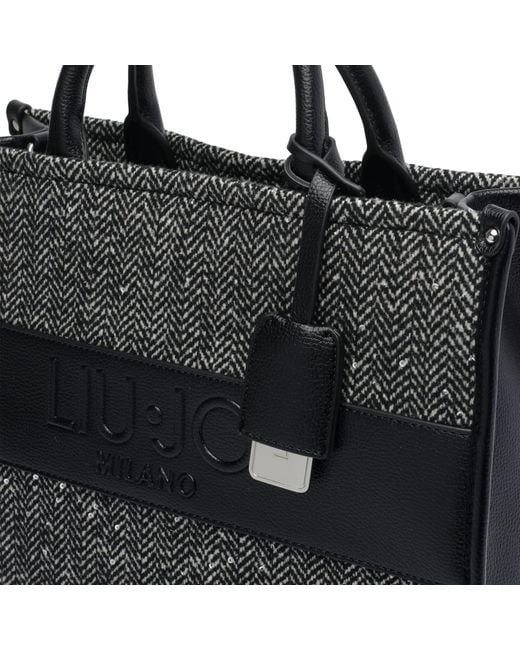 Liu Jo Black Logo Tote Bag