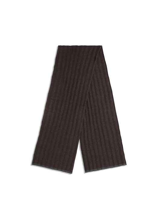 Brunello Cucinelli Black Cashmere Scarf Kashmir/Capra Hircus for men