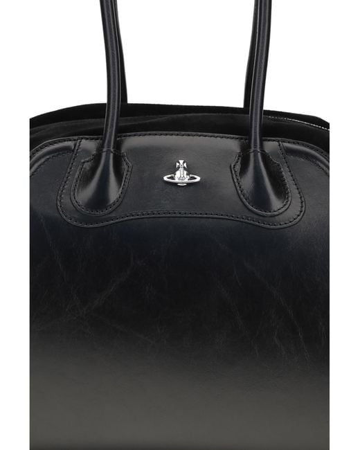 Vivienne Westwood Black Shirley Shoulder Bag Calf Leather Bos Taurus