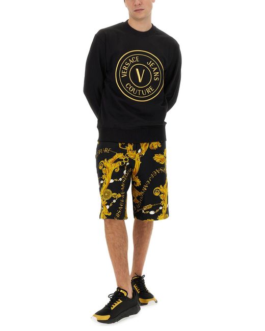 Versace Black V-Emblem Sweatshirt for men