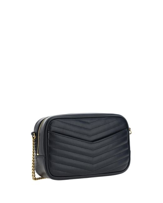 Saint Laurent Black Lou Shoulder Bag Leather Calf Bos Taurus