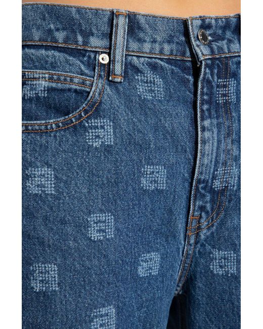 Alexander Wang Blue Monogrammed Jeans