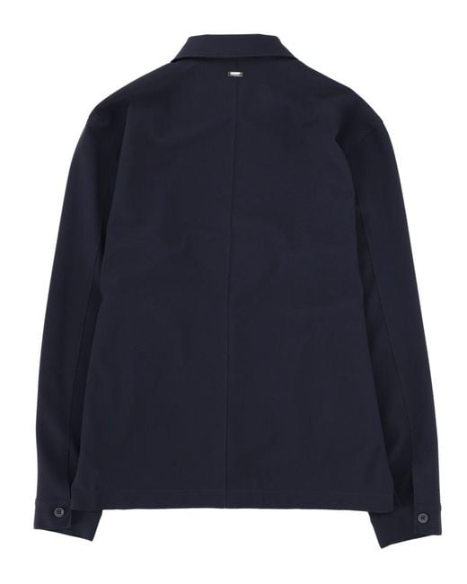 Herno Blue Scuba Jacket Polyamide Elastane for men