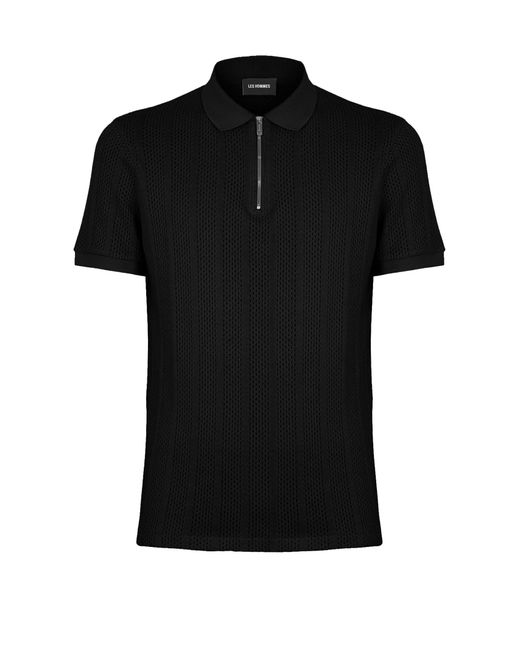 Les Hommes Black Polo Shirt for men