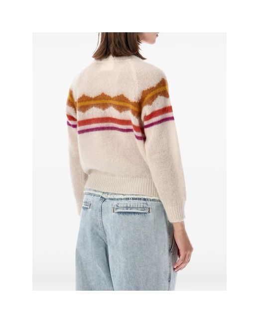 Isabel Marant Red Monette Raglan-Sleeve Sweater