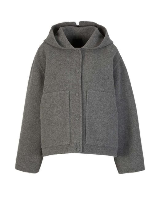 Givenchy Gray Double Face Hooded Jacket