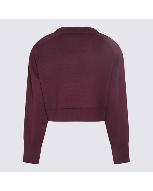ROTATE BIRGER CHRISTENSEN Purple Rotate Pickled Beet Cotton And Cashmere Blend Sweater