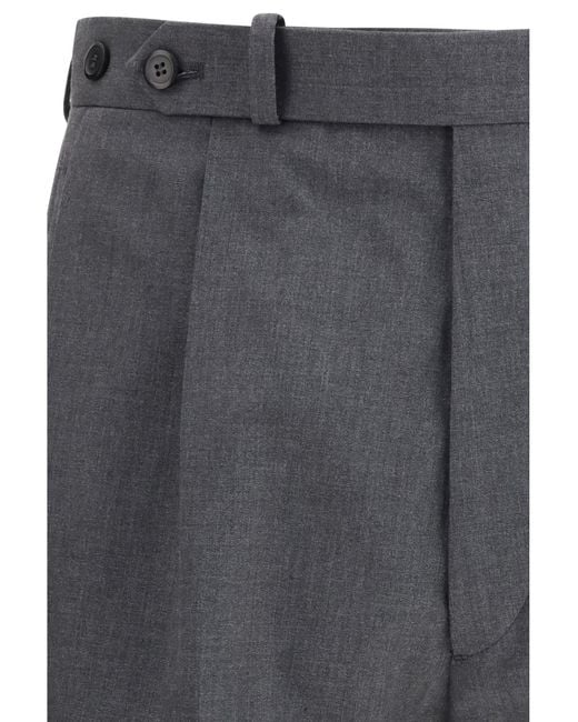 Prada Gray Wool Pants for men