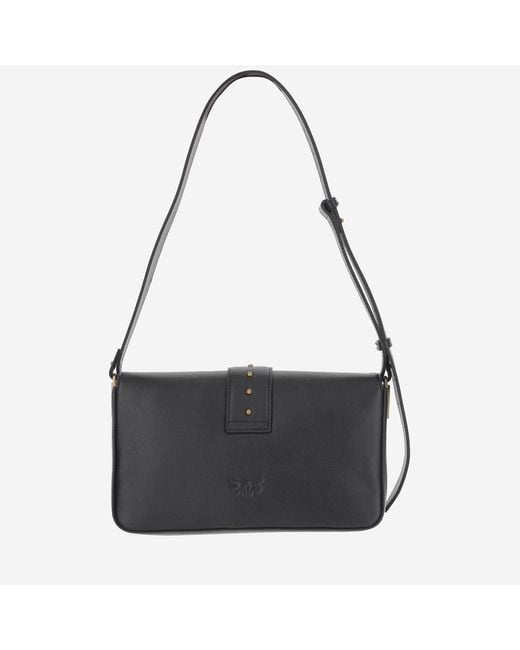 Pinko Black Leather Shoulder Bag