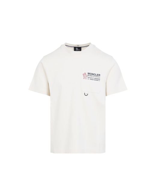 Moncler White Short Sleeves T-Shirt for men