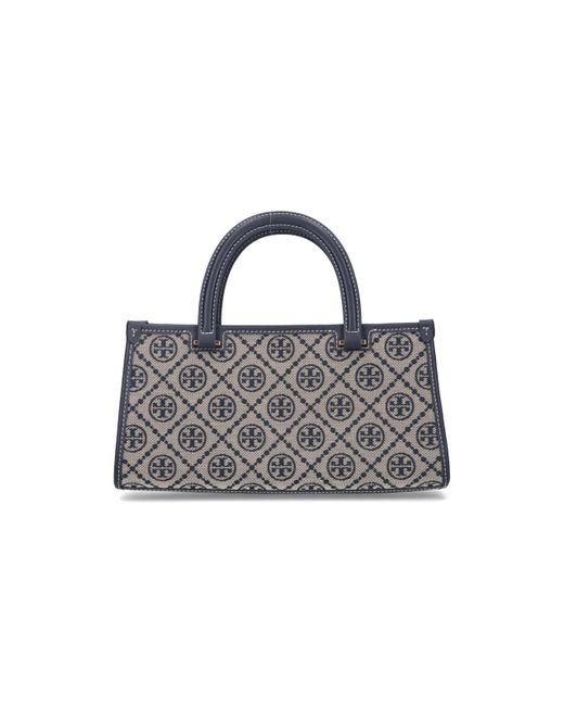 Tory Burch Blue 'T-Monogram' Tote Bag