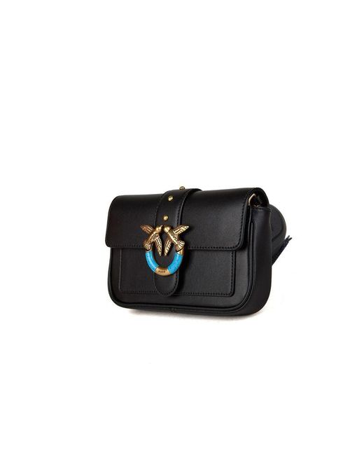 Pinko Black Shoulder Bag Calf Leather Shoulder-Bags
