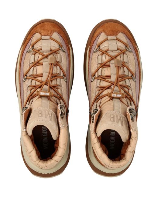 Moon Boot Natural Moon247 And Xlace Mid Sneakers