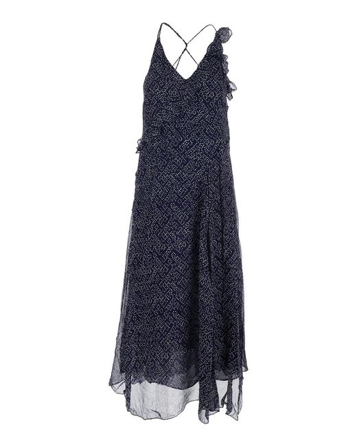 Isabel Marant Blue Dress Luxie Viscose