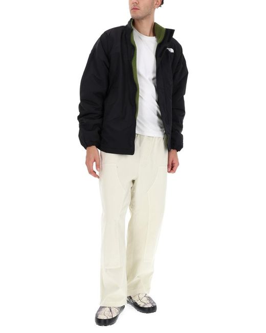 The North Face Green Reversible Fleece Jacket Wind Protection for men