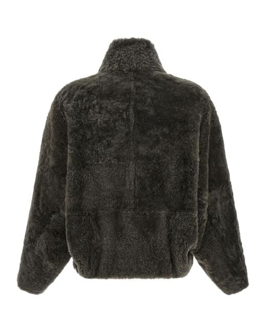 Brunello Cucinelli Black Lamb Leather Full-Length Jacket Clothing