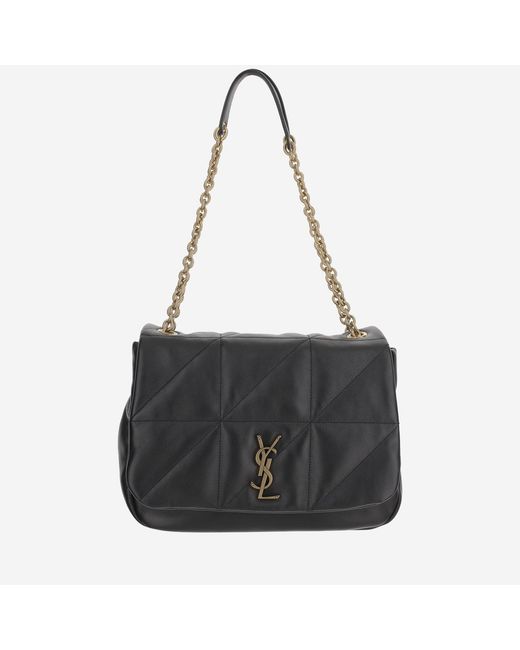 Saint Laurent Black Medium Leather Bag Lambskin Shoulder