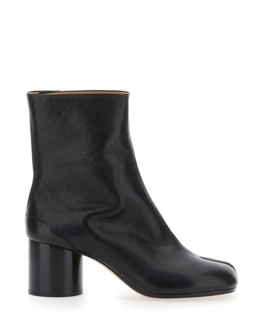 Maison Margiela Black 'Tabi' Ankle Boots With Pre-Shaped Toe