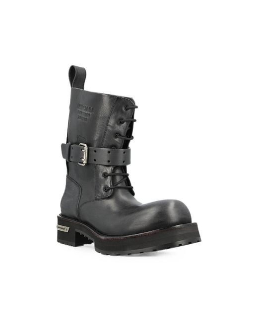 Balenciaga Black Leather Trainers With Buckle Strap Calfskin Outer And Lining Sneaker for men