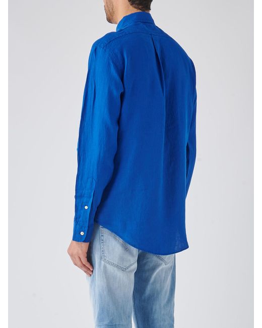Polo Ralph Lauren Blue Long Sleeve Sport Shirt Shirt for men