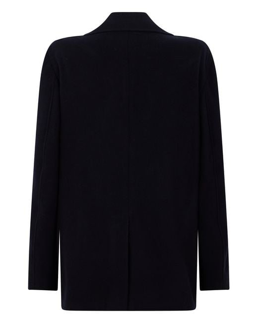 Canali Blue Coat Double-Breasted Wool for men