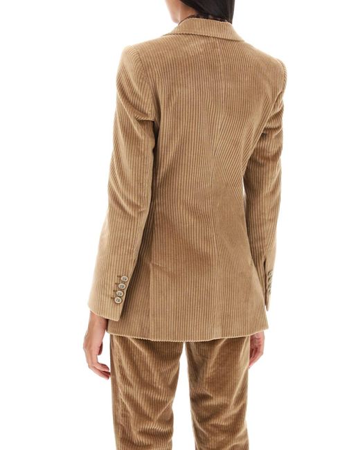 Dolce & Gabbana Brown Corduroy Turlington Jacket