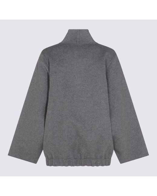 Khaite Gray Wool Coat